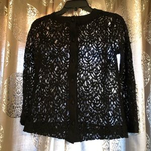 Banana Republic Lace button up top.